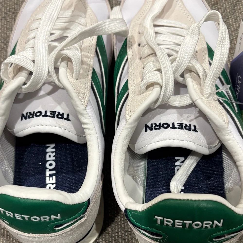Tretorn Cream and Green Sneakers - Picture 4 of 12